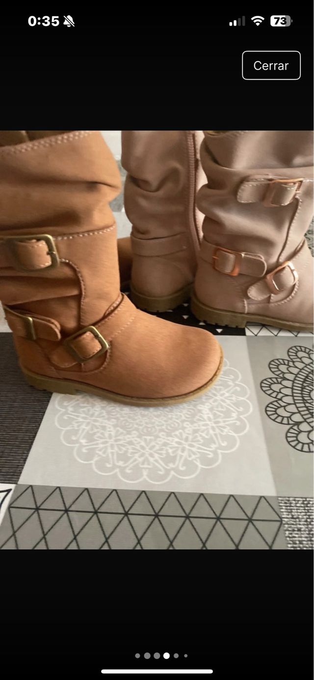 Pack 2 Botas Niña Camel y Rosa