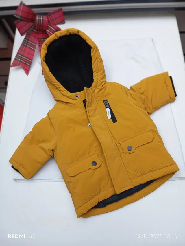 Chaqueta bebé 3 meses mostaza