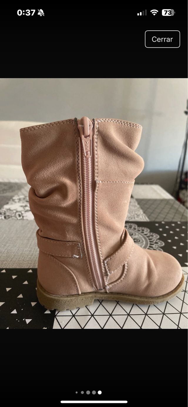 Botas niña rosa talla 23