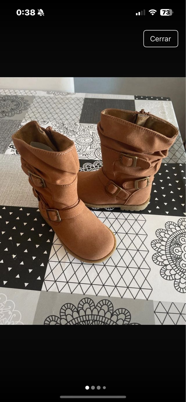 Botas niña marrón