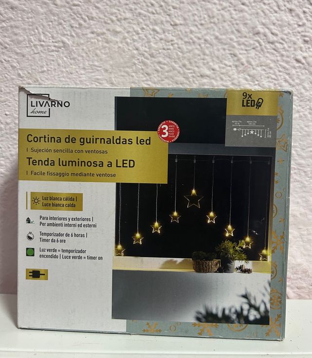 Cortina Guirnaldas LED Estrellas Livarno