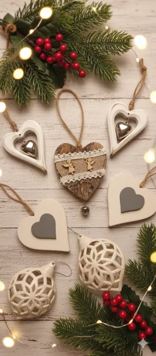 Decorazioni Cuore Natalizie