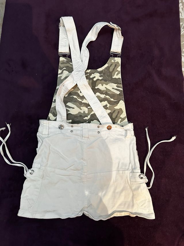 Peto falda blanco con camuflaje talla s