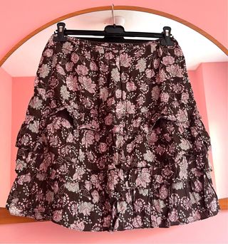 Falda estampada volantes Talla L