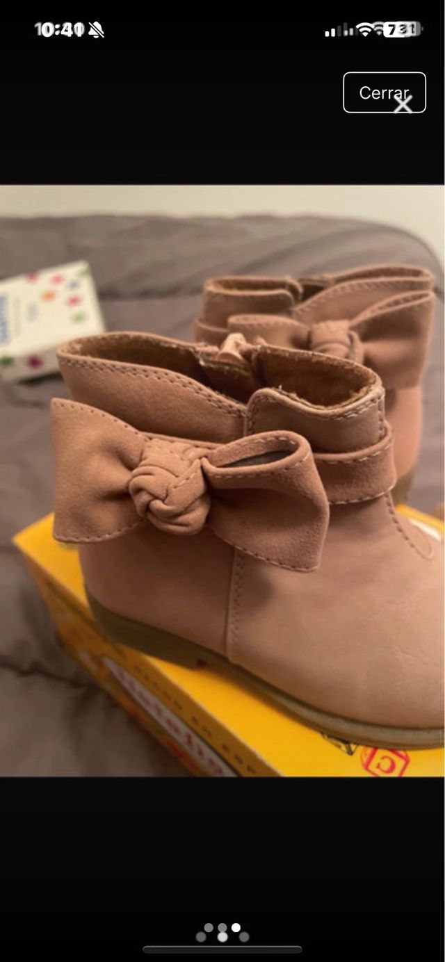 Botas niña con lazo rosa talla: 23