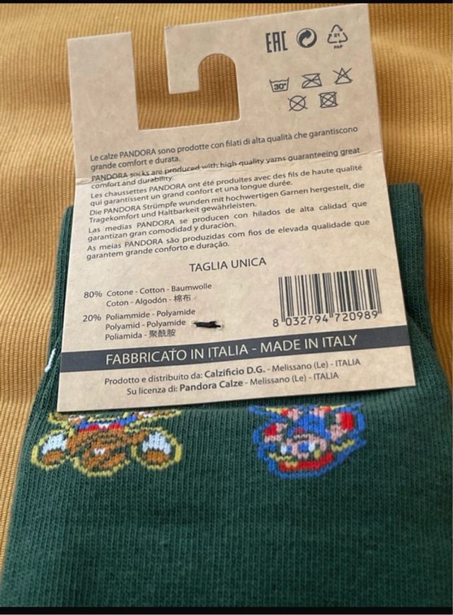 Calze Pandora Uomo Pixel Art Tg Unica