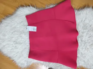 Falda rosa invierno tela gruesa talla 40