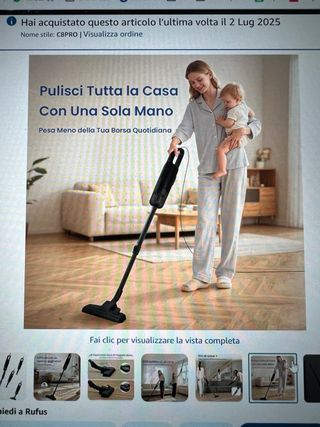 Aspirapolvere Verslife C8 PRO con Filo