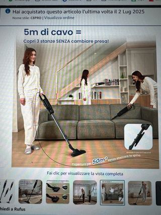 Aspirapolvere Verslife C8 PRO con Filo