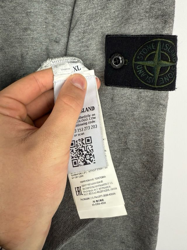 Grey Stone Island Dust Colour treatment sweatshirt