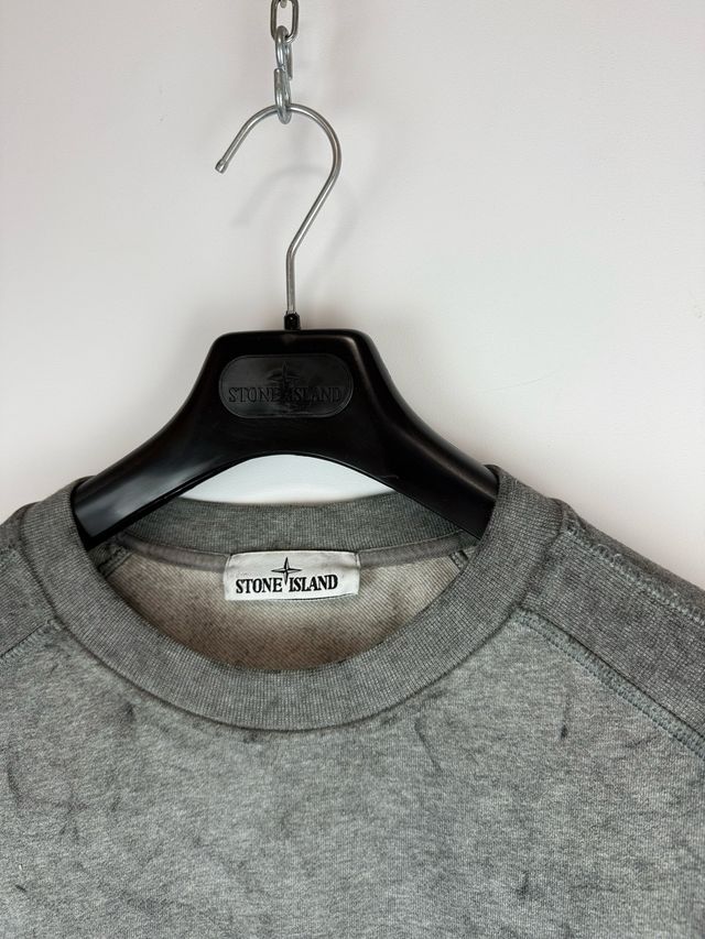 Grey Stone Island Dust Colour treatment sweatshirt