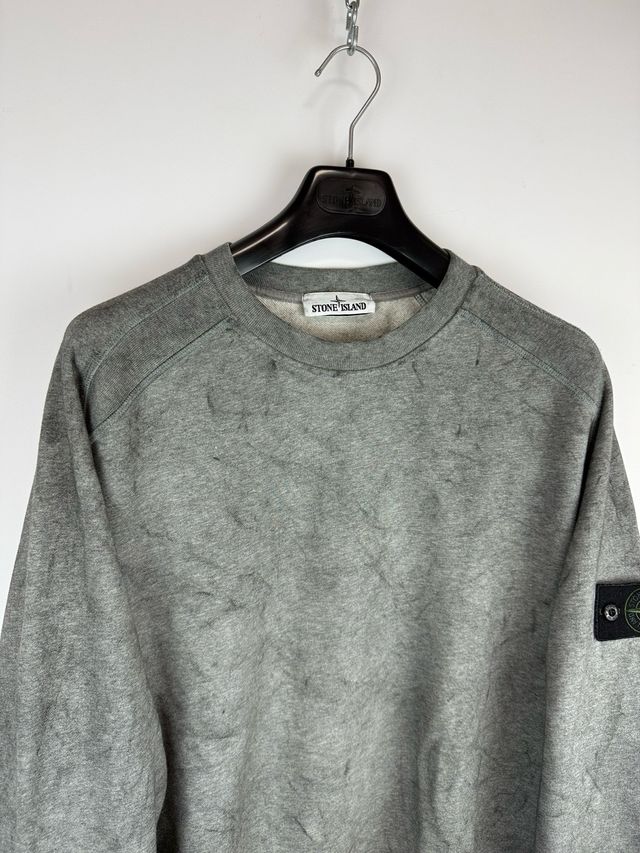 Grey Stone Island Dust Colour treatment sweatshirt