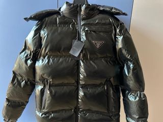 Prada Giubbotto Nero Lucido