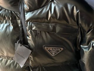 Prada Giubbotto Nero Lucido