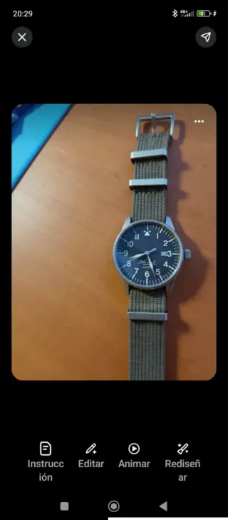 Kienzle Aviator Reloj Negro Correa Marrón