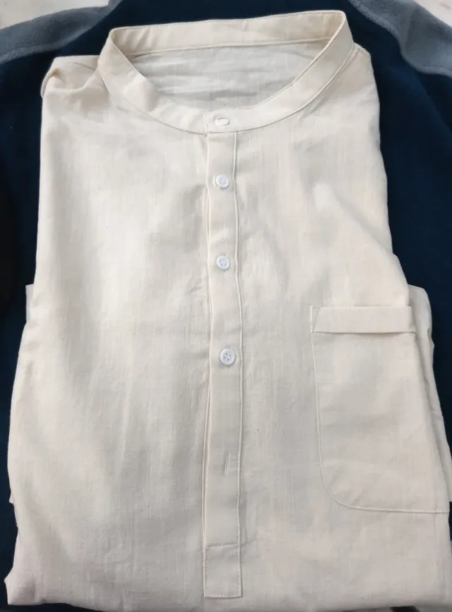 Camicia uomo 100% cotone beige 6XL