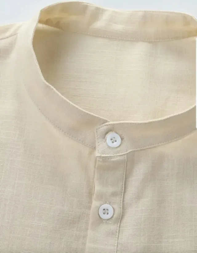 Camicia uomo 100% cotone beige 6XL