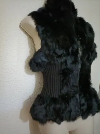 Chaleco piel conejo mujer