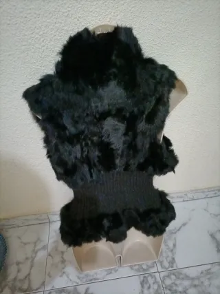 Chaleco piel conejo mujer