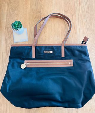 Bolso Michael Kors Negro Nylon Marrón