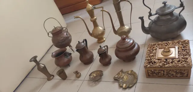 Lote Antigüedades Cobre y Latón