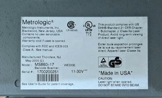 Lector cod.barras Metrologic MS860i-17 Láser Mesa