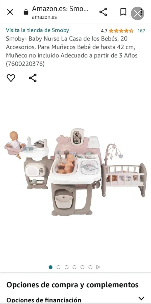 Smoby Baby Nurse cambiador y bañera