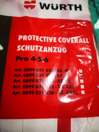 Mono y guantes de goma Wurth Talla L