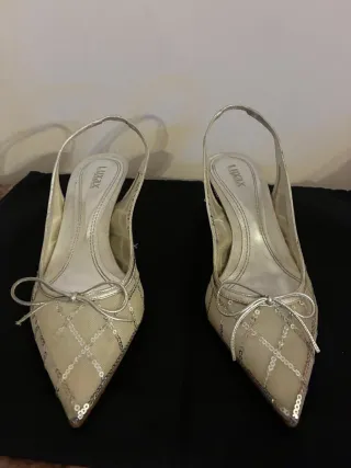 Zapatos Luxex mujer gris plata