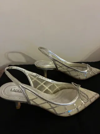 Zapatos Luxex mujer gris plata