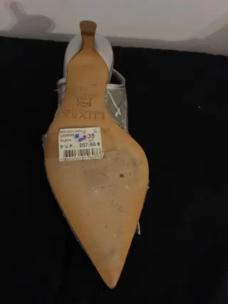 Zapatos Luxex mujer gris plata