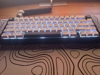 Tastiera gaming custom bianca e nera