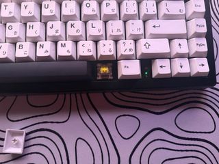 Tastiera gaming custom bianca e nera