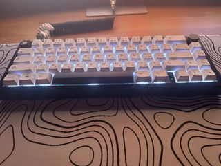 Tastiera gaming custom bianca e nera