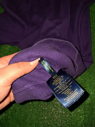 Maglione Polo Ralph Lauren Viola V-Neck