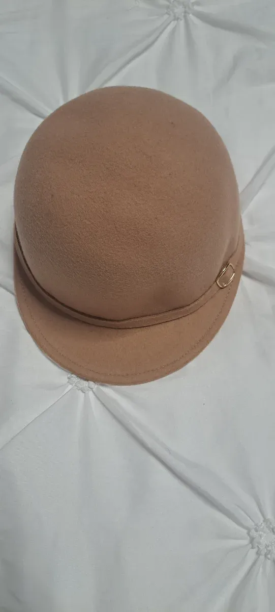 Gorro Bombín Fieltro Beige