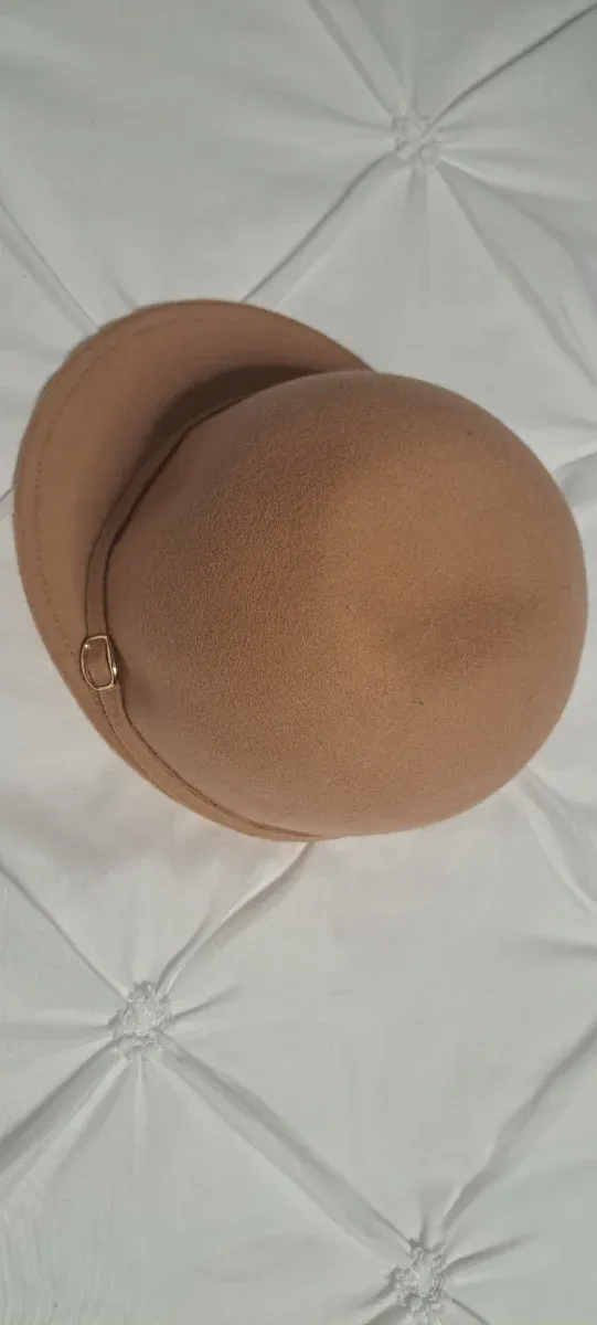 Gorro Bombín Fieltro Beige