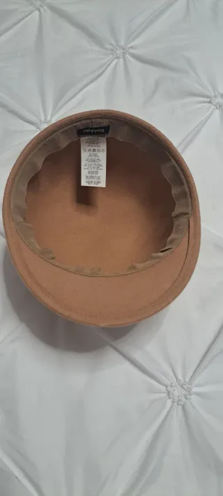 Gorro Bombín Fieltro Beige