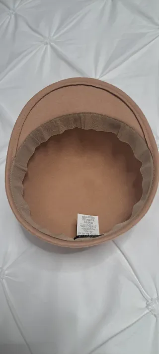 Gorro Bombín Fieltro Beige