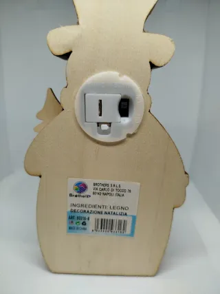 Decorazione Natalizia Pupazzo di Neve in Legno