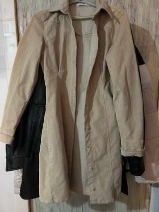 Vestido/Abrigo pana Bershka beige