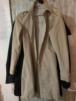 Vestido/Abrigo pana Bershka beige