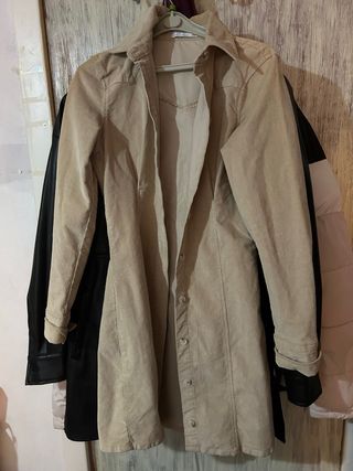 Vestido/Abrigo pana Bershka beige