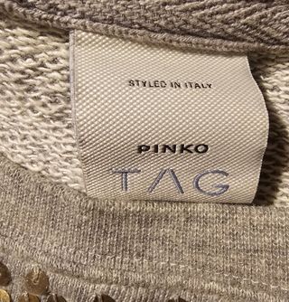 Felpa Pinko grigia con strass