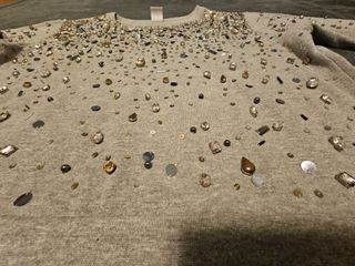 Felpa Pinko grigia con strass