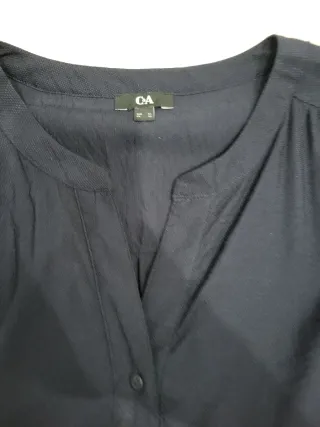 Conjunto Blusa Azul y Pantalón Pescador