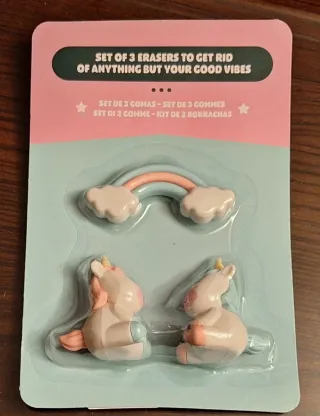 Set 3 Gomas Unicornio Mr. Wonderful