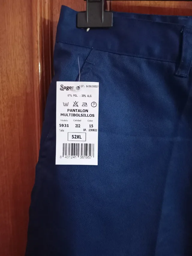 Pantalón hombre azul talla 52 a estrenar