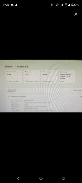 PC Gaming Intel i5 9ª Gen