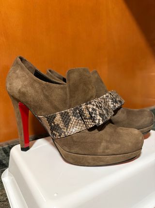 Botines Angari Piel Suela Roja Talla 39